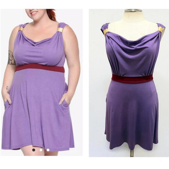Hot Topic Plus Size 1 Disney Hercules Megara Cosplay Costume Halloween Dress 1X - Picture 1 of 4